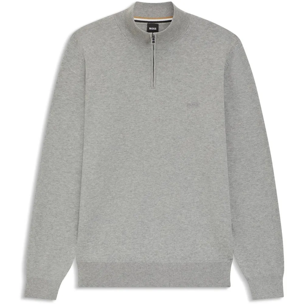 Boss Men's Padro-L Zipped Quarter-Zip Jumper