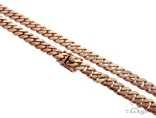 JALGAS - AMERICAS GOLD Miami Cuban Link 14K Rose Gold Chain 28 Inches 10mm 64620 in Rose – Chain