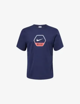 NIKE Logo-Print Crew-Neck Cotton T-Shirt