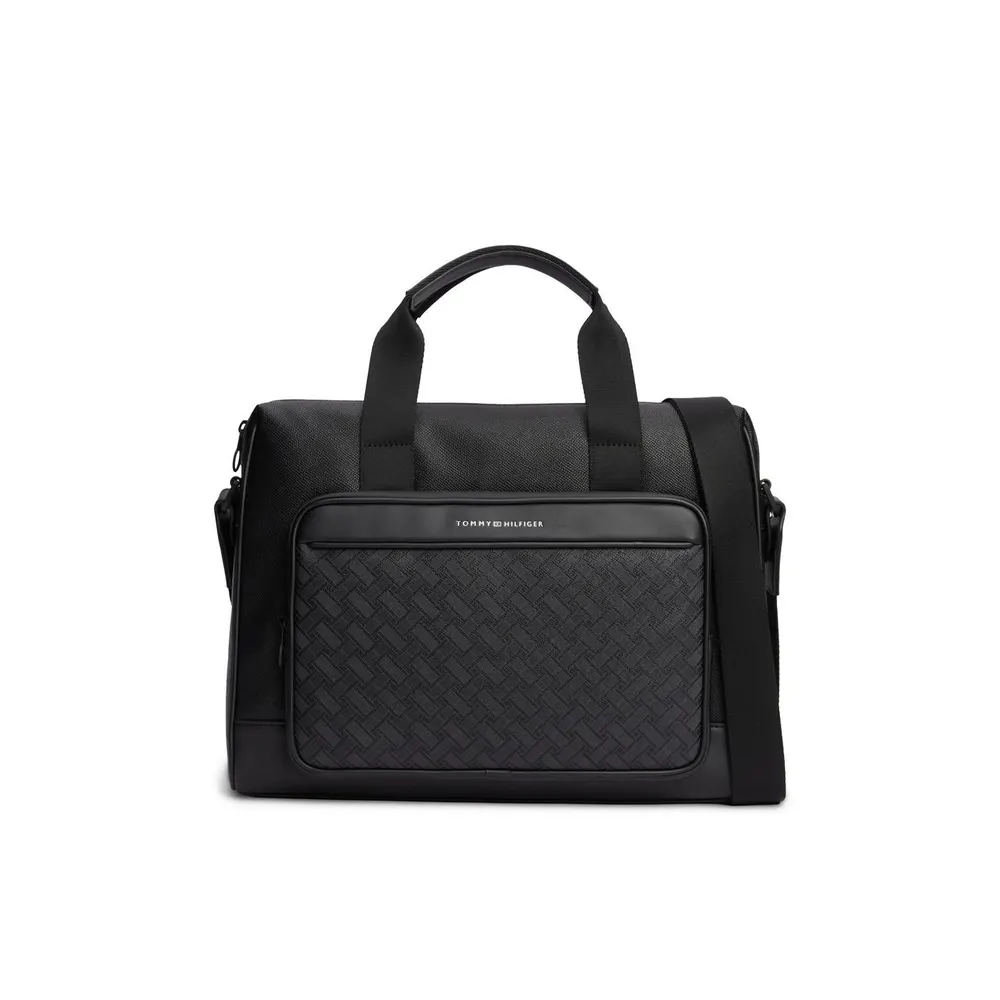 Tommy Hilfiger Mens Modern Monogram Laptop Bag