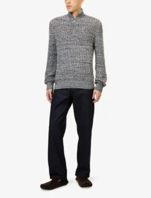 ORLEBAR BROWN Lennard Mix Crochet-Knit Cotton Pullover detail 2