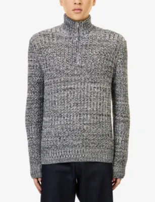 ORLEBAR BROWN Lennard Mix Crochet-Knit Cotton Pullover detail 3