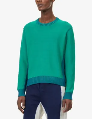LOEWE Contrast-Trim Cotton-Blend Jumper detail 3