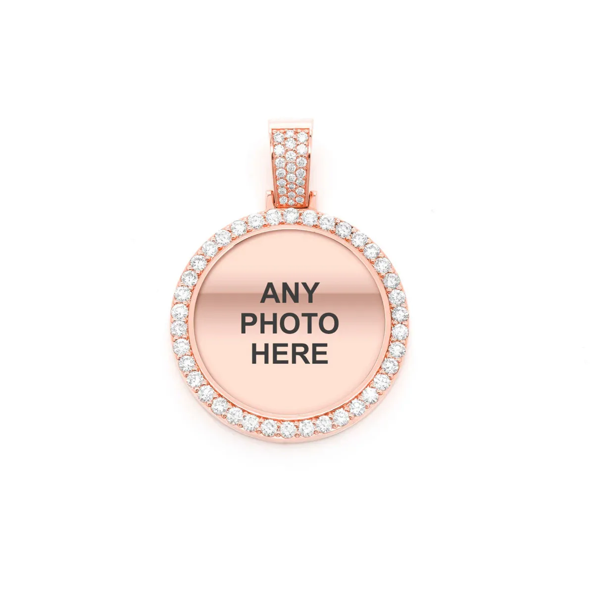 For Him Picture Memory Diamond Pendant in 3.50ctw / Rose Gold / Natural Diamond – Pendant