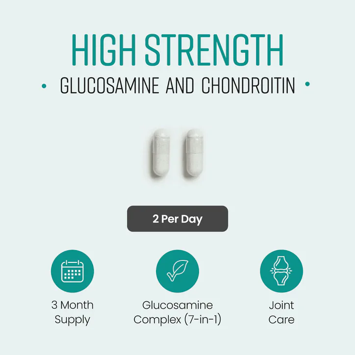VitaBright Glucosamine, Chondroitin MSM 7-in-1 Complex - 2127mg per Serving - 180 Capsules detail 3