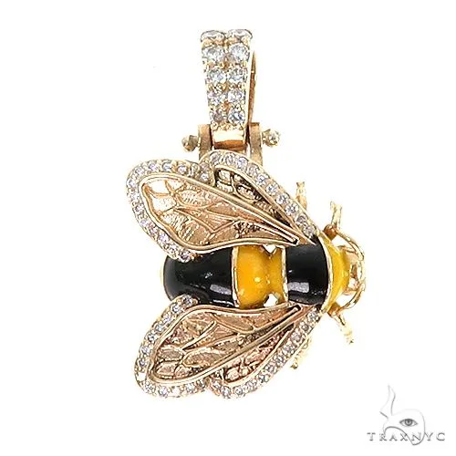 RINA - For Him CUSTOM Custom Made Bee Diamond Pendant 67206 in Rose Gold – Pendant