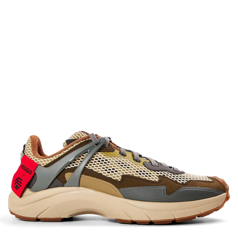 Hugo Men's Casual Low-Top Trainers in Open Beige – Footwear