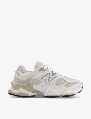 NEW BALANCE 9060 brand-patch leather and mesh low-top trainers - 3