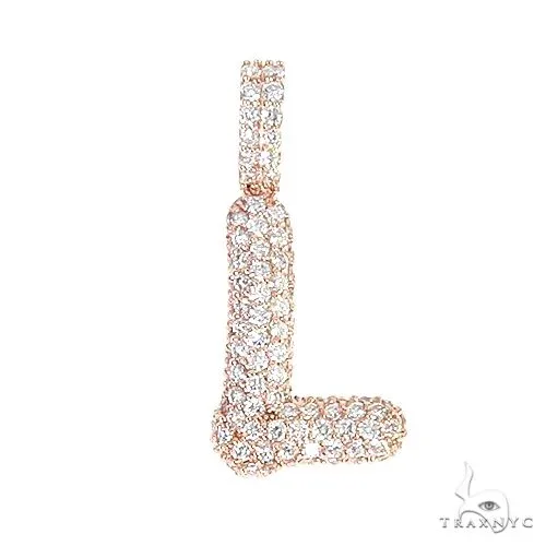 RINA - For Him CUSTOM Custom Made Bubble Letter Diamond Pendant 67090 in Rose Gold – Pendant