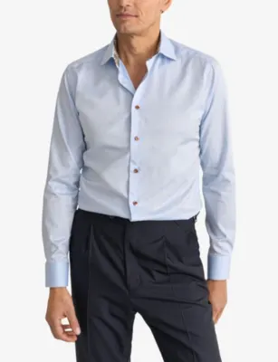ETON Paisley Signature Twill Contemporary-Fit Cotton Shirt - 15.75 detail 2