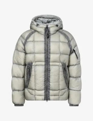 CP COMPANY Grid-Pattern Shell Puffer Jacket