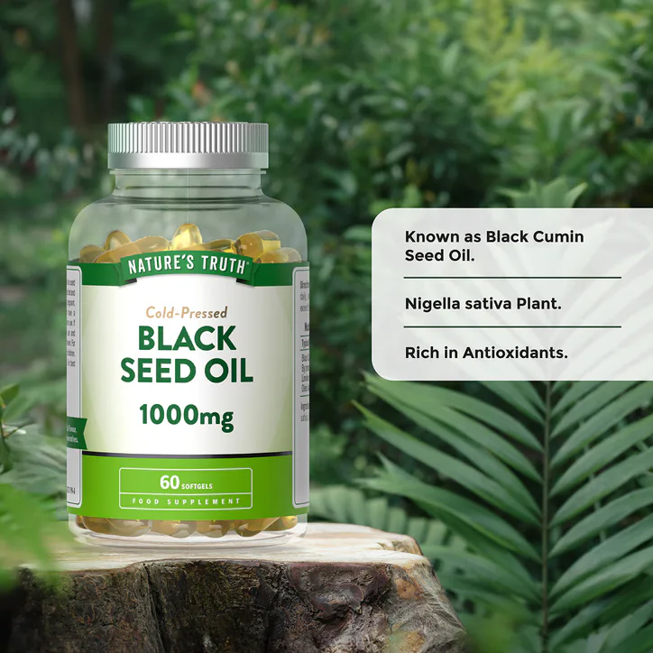 Nature's Truth Black Seed Oil 1000mg Cold Pressed - 60 Softgels detail 2