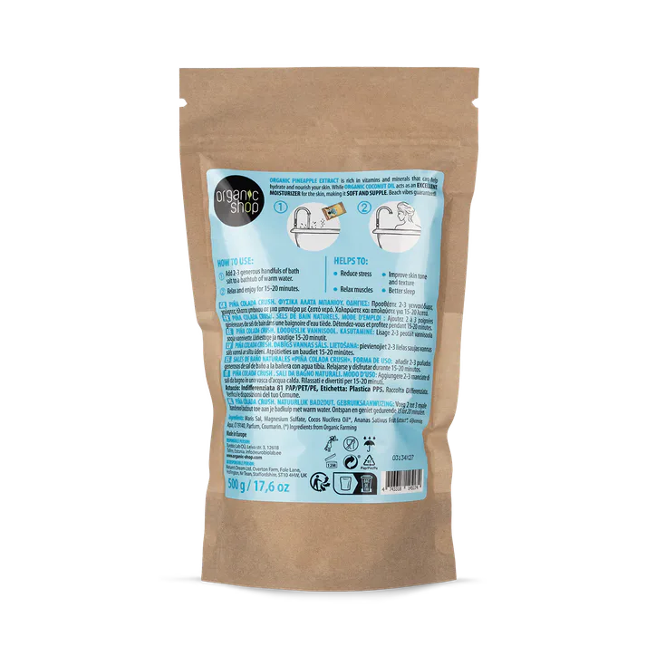 Organic Shop Pina Colada Crush Relaxing & Nourishing Natural Bath Salt 500g detail 2