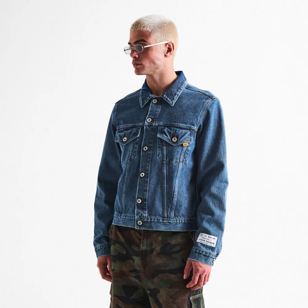 Gallery Dept Men's Denim Jacket in Washed Denim, additional product view 3