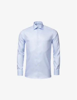 ETON Cutaway-Collar Single-Cuff Slim-Fit Cotton-Twill Shirt - LIGHT BLUE - 19.75