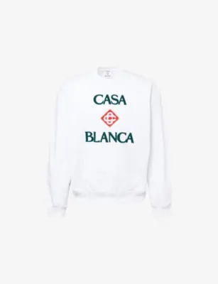 CASABLANCA Boucle Embroidered Cotton Sweatshirt