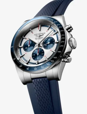 LONGINES L3.835.4.98.9 Conquest Chronograph Ceramic Bezel Blue Stainless-Steel Automatic Watch in STAINLESS STEEL, additional product view 2