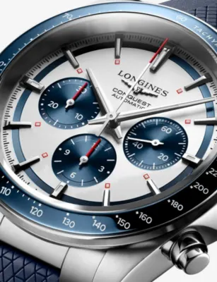 LONGINES L3.835.4.98.9 Conquest Chronograph Ceramic Bezel Blue Stainless-Steel Automatic Watch in STAINLESS STEEL, additional product view 3