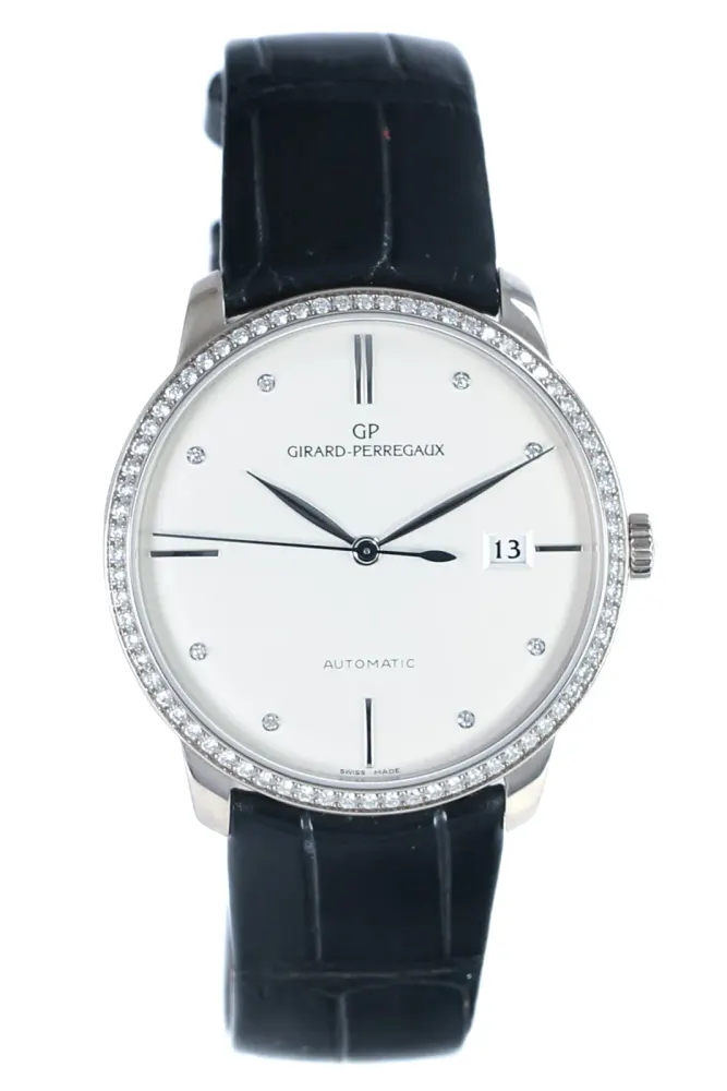Girard Perregaux Classique Elegance 49525D52A1A1-BK6A — 2014 — Very good in Silver Diamond – Pre-owned watches