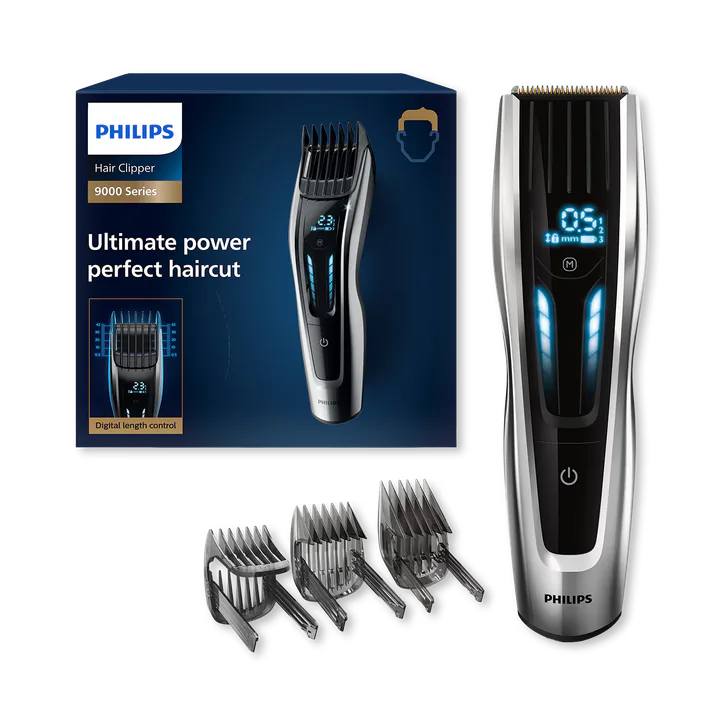 Philips Hairclipper Series 9000 Cordless hair clippers with 3 accessories