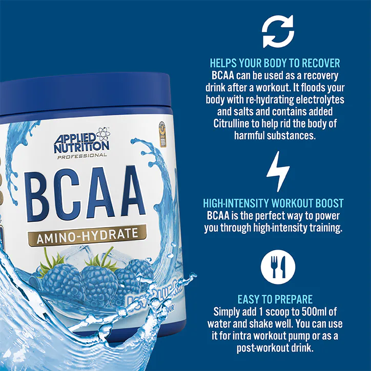 Applied Nutrition BCAA Amino Hydrate Icy Blue Raz 450g, additional product view 3