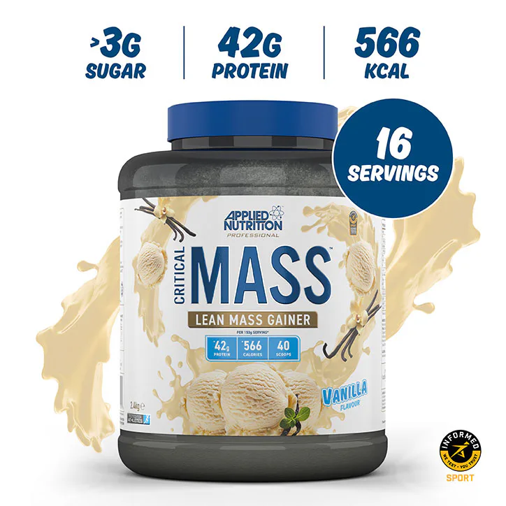 Applied Nutrition Critical Mass Professional Lean Mass Gainer Vanilla 2.4kg (16 Servings) detail 2