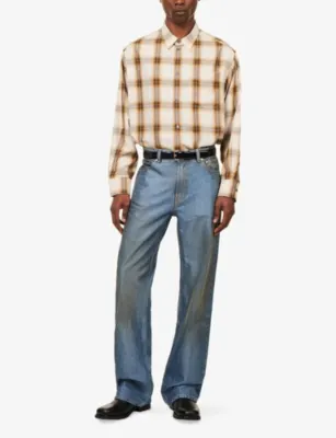AMI PARIS Ami de Coeur Embossed Check Woven Shirt detail 2