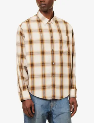 AMI PARIS Ami de Coeur Embossed Check Woven Shirt detail 3