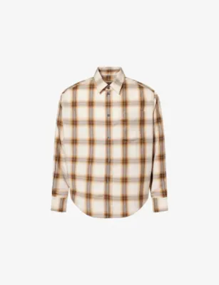 AMI PARIS Ami de Coeur Embossed Check Woven Shirt