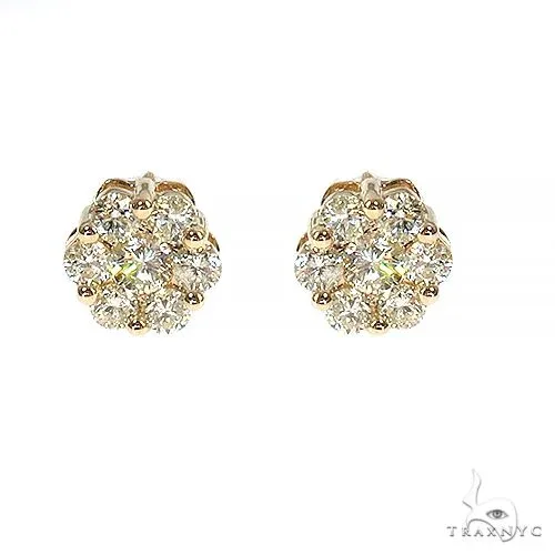 ANNA - CONSCIOUS DIAMONDS Flower Diamond Earrings 304 in Yellow Gold – Earrings