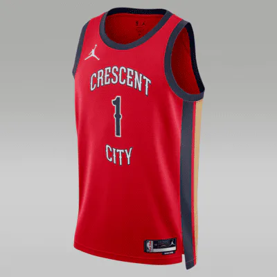 Jordan Zion Williamson New Orleans Pelicans 2023/24 Statement Edition Jordan Dri-FIT NBA Swingman Jersey - University Red