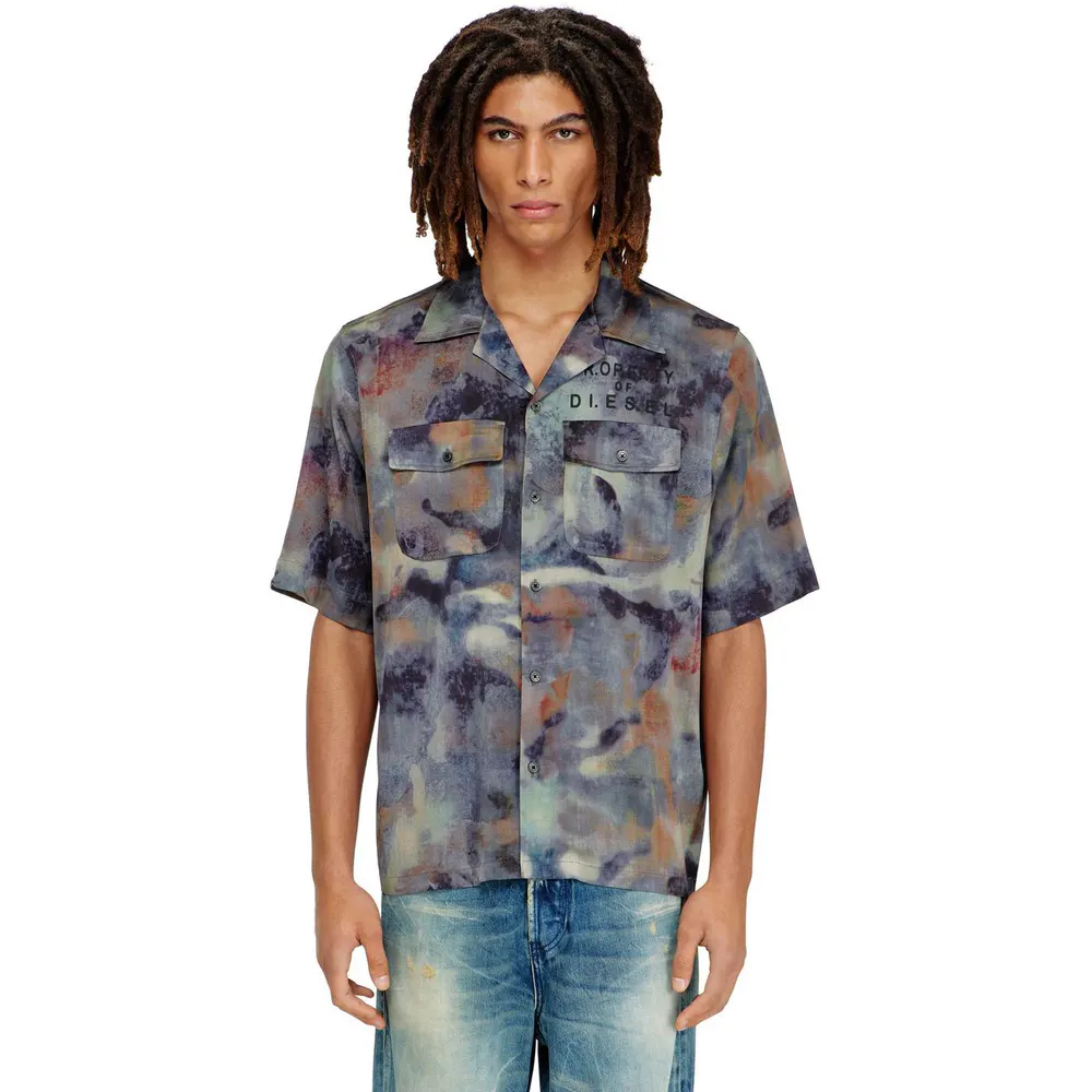 Diesel Men's Patterned Short Sleeve Shirt detail 3
