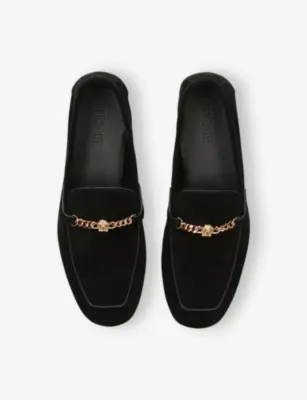 VERSACE Medusa Suede Loafers - EUR 43.5 / 9.5 UK MEN in BLACK, additional product view 2