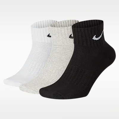 Nike Cushioned Ankle Socks (3 Pairs) - Multi-Colour in Multi-Colour – Nike men's and unisex