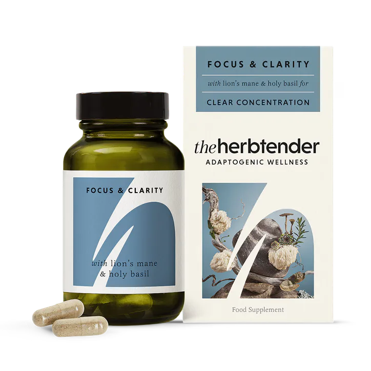 The Herbtender FOCUS & CLARITY with Lion’s Mane and Holy Basil 60 Vegan Capsules