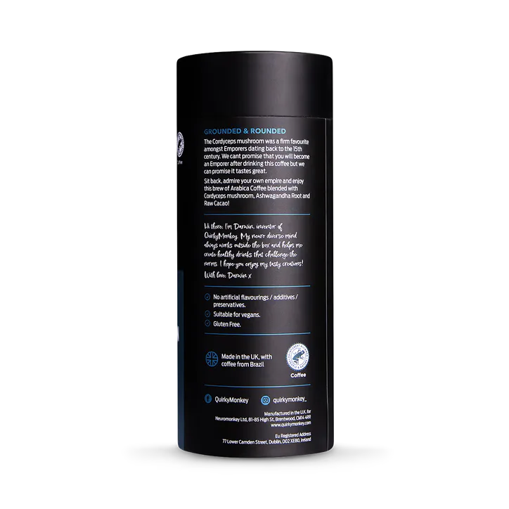 Quirky Monkey Cordyceps Mushroom Coffee Fusion (Grounded & Rounded) 150g, additional product view 2