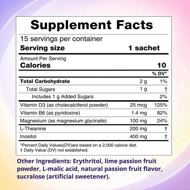 careleaf Magnesium Complex Powder Passionfruit Flavor 15 Satches, additional product view 3