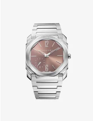 BVLGARI Octo Finissimo stainless-steel automatic watch in SILVER – Jewellery & Watches | Mens luxury watches