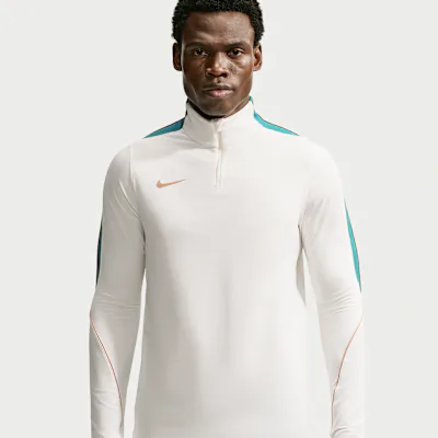 Nike Strike Men's Dri-FIT Football Drill Top - Sail/Rio Teal/Elemental Gold/Metallic Gold