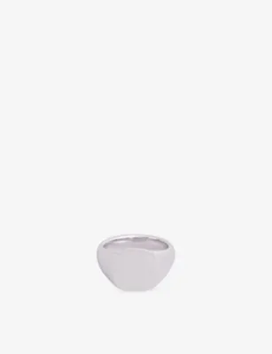 TOM WOOD Kay Satin Rhodium-Plated Sterling-Silver Ring - N.5