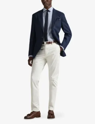 POLO RALPH LAUREN Jarrett Slim-Leg Stretch-Cotton Sateen Trousers - 32/32 in WHITE, additional product view 2