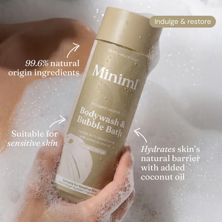 Miniml Body Wash & Bubble Bath Indulgent Coconut 400ml detail 2