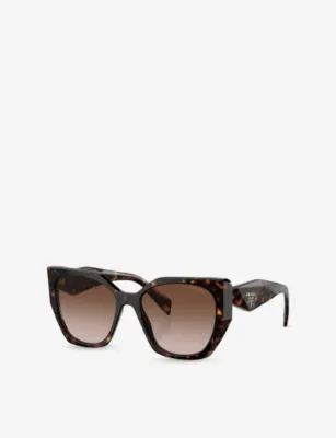 PRADA PR 19ZS Tortoiseshell-Pattern Acetate Sunglasses in Brown, additional product view 2