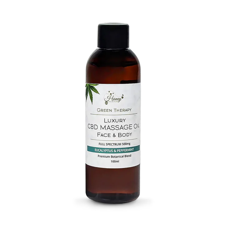 Honey Heaven Luxury CBD massage oil eucalyptus & peppermint 500mg