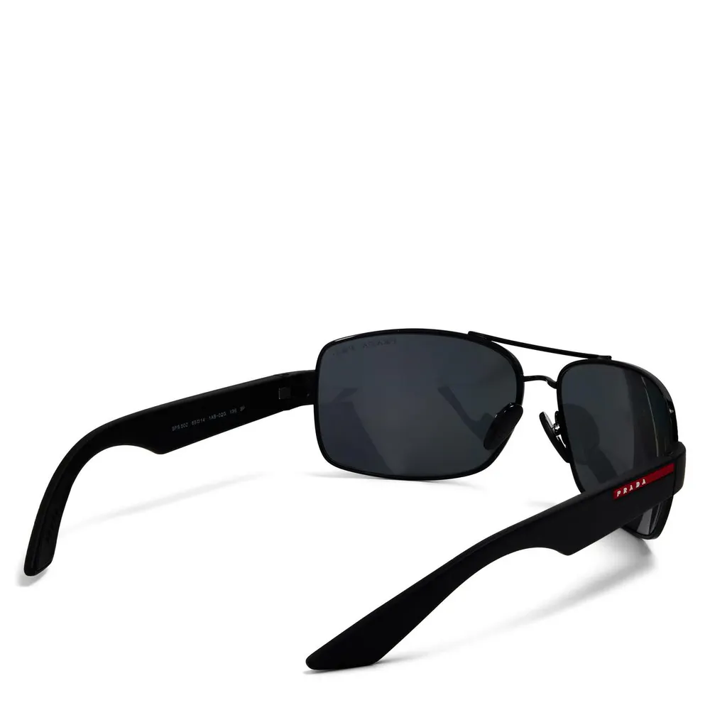 Prada Men's 0PS 50ZS Wrap Sunglasses detail 2