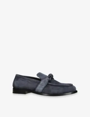 BOTTEGA VENETA Astaire Knot Suede Loafers - EUR 42 / 8 UK MEN in BLUE/DARK, additional product view 3