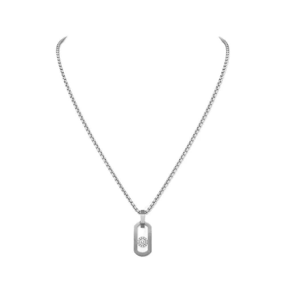 Messika Natural Titanium So Move 0.29ct Diamond Pendant Necklace detail 3