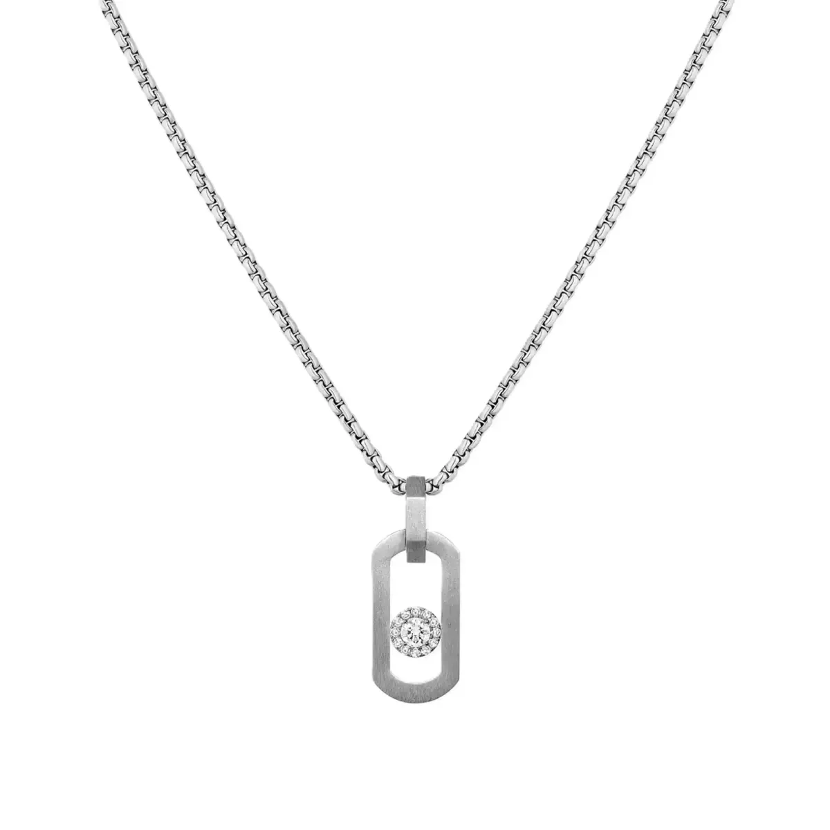 Messika Natural Titanium So Move 0.29ct Diamond Pendant Necklace