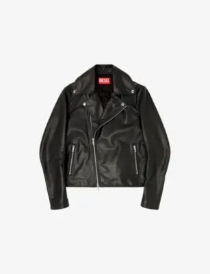 DIESEL L-Eo-Wrd Waxed Leather Jacket