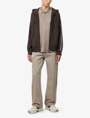 EMPORIO ARMANI Tape Zip-Up Cotton Hoody detail 2